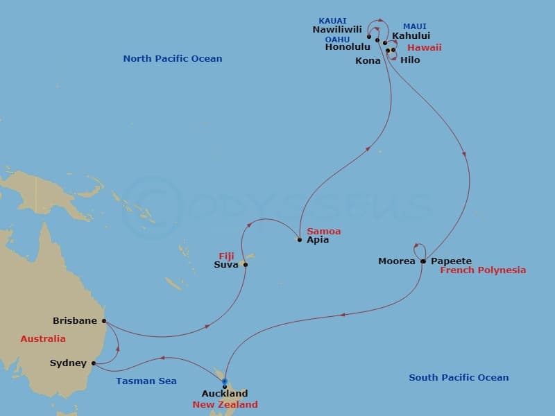 Cruise Itinerary Map