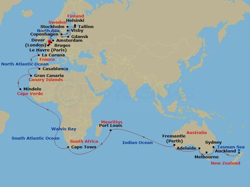 Cruise Itinerary Map