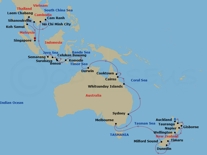 Cruise Itinerary Map