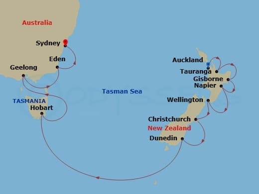 Cruise Itinerary Map