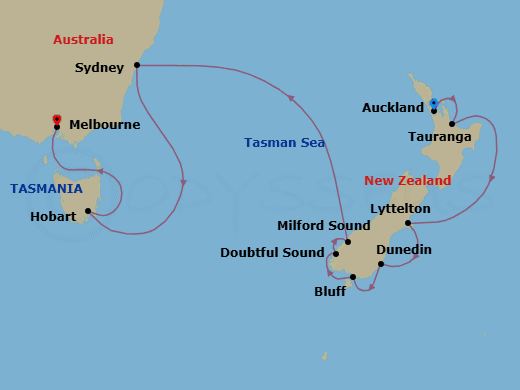 Cruise Itinerary Map