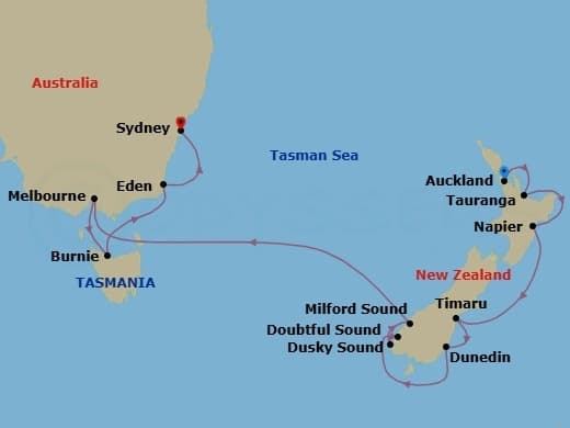 Cruise Itinerary Map