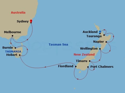 Cruise Itinerary Map