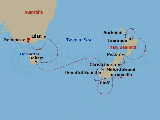 Cruise Itinerary Map