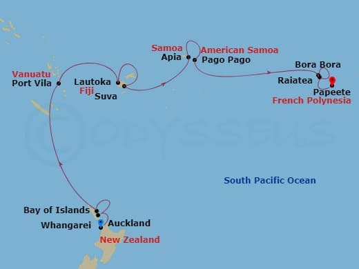 Cruise Itinerary Map