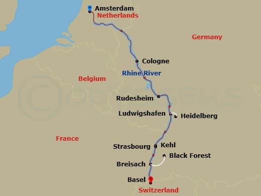 Cruise Itinerary Map