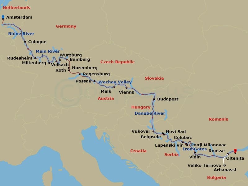 Cruise Itinerary Map