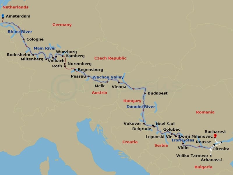 Cruise Itinerary Map
