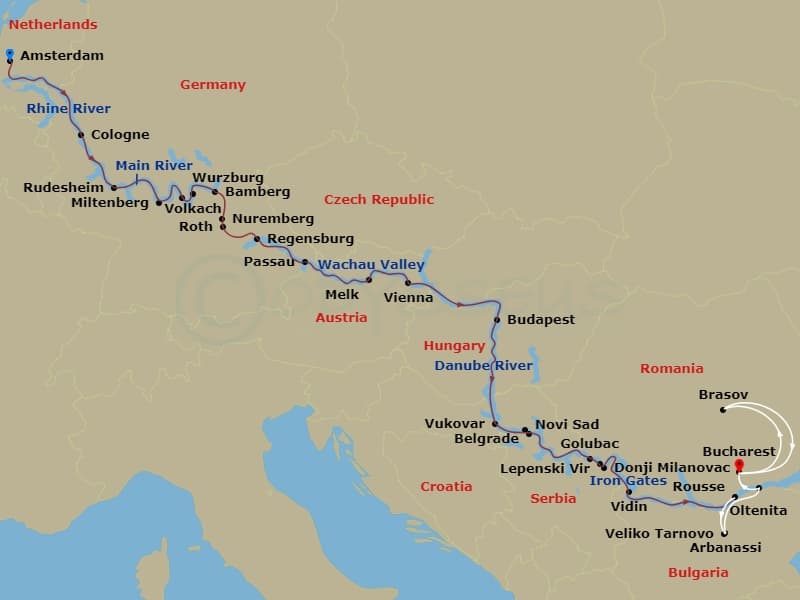 Cruise Itinerary Map