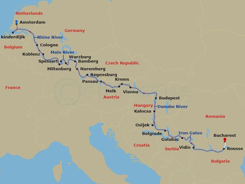 Cruise Itinerary Map