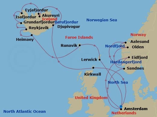 Cruise Itinerary Map