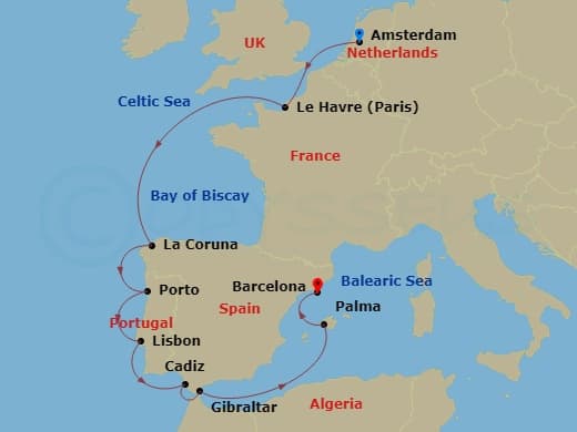 Cruise Itinerary Map