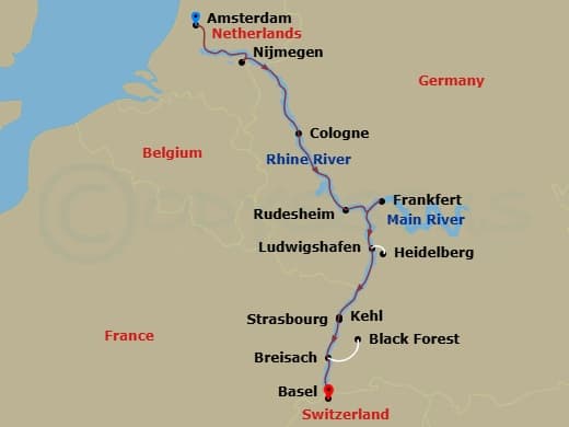 Cruise Itinerary Map