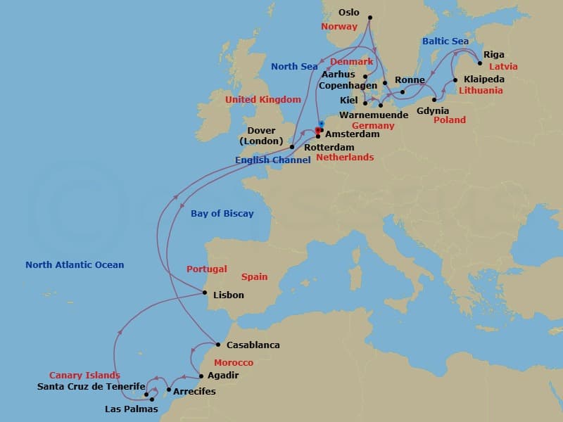 Cruise Itinerary Map