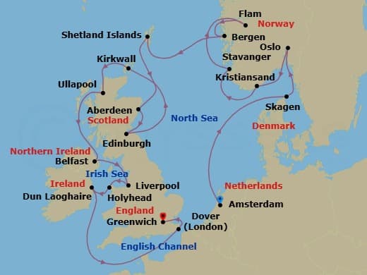 Cruise Itinerary Map