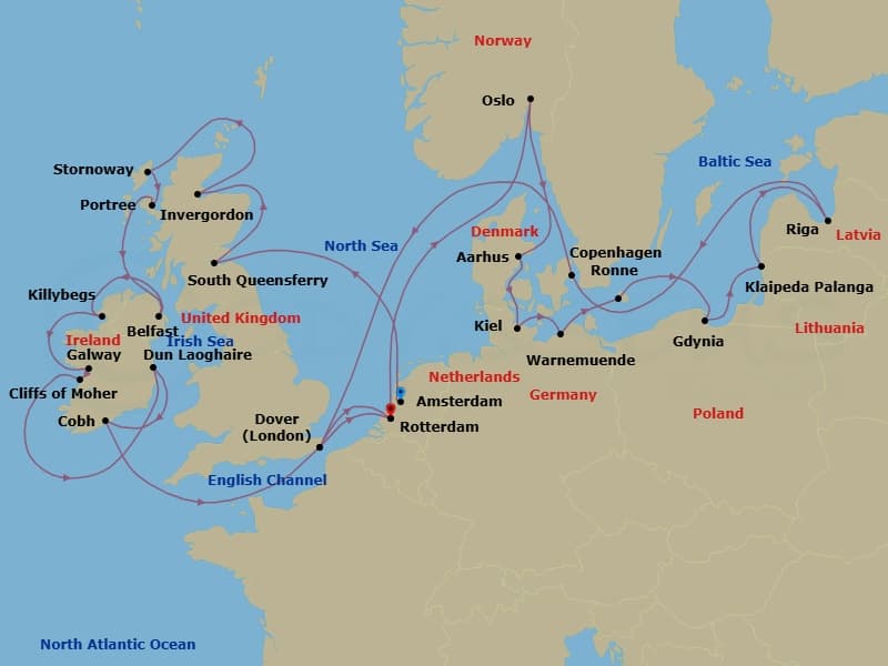 Cruise Itinerary Map