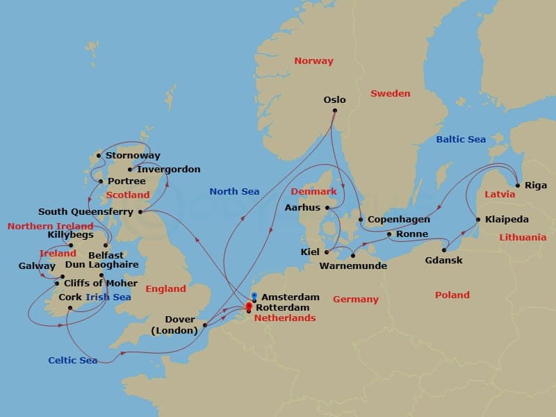 Cruise Itinerary Map