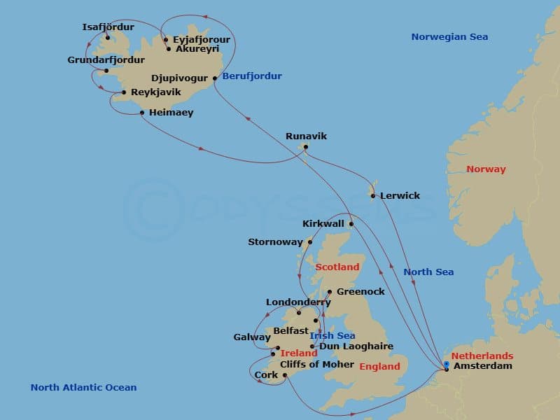 Cruise Itinerary Map