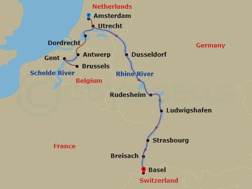 Cruise Itinerary Map