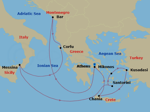 Cruise Itinerary Map