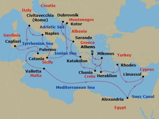 Cruise Itinerary Map