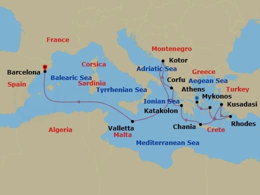 Cruise Itinerary Map