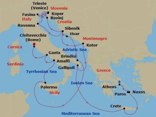 Cruise Itinerary Map