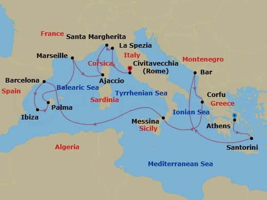 Cruise Itinerary Map