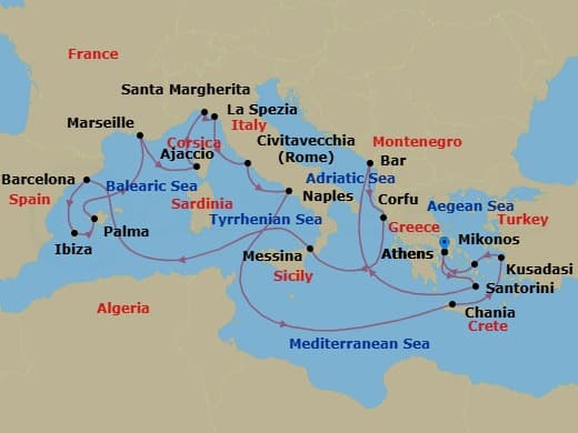 Cruise Itinerary Map