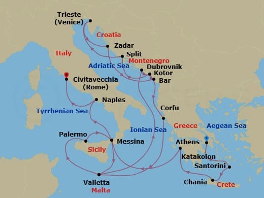 Cruise Itinerary Map