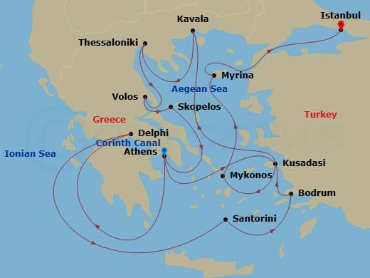 Cruise Itinerary Map