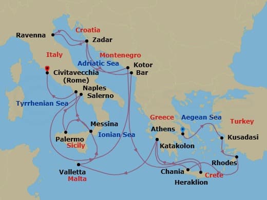 Cruise Itinerary Map
