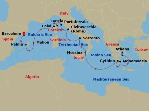Cruise Itinerary Map