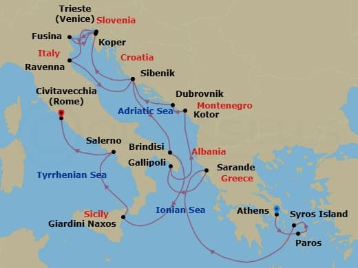 Cruise Itinerary Map