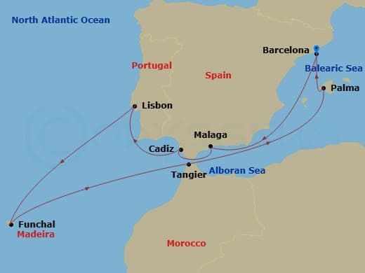 Cruise Itinerary Map