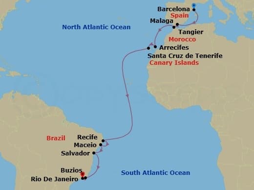 Cruise Itinerary Map