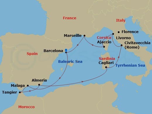Cruise Itinerary Map