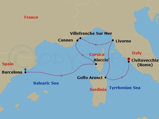 Cruise Itinerary Map