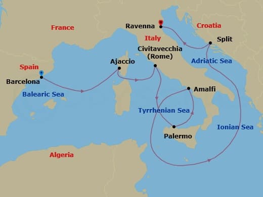 Cruise Itinerary Map