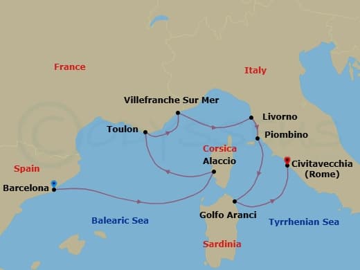 Cruise Itinerary Map