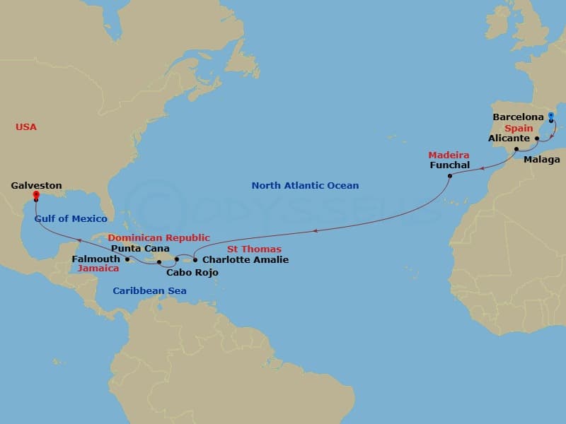 Cruise Itinerary Map