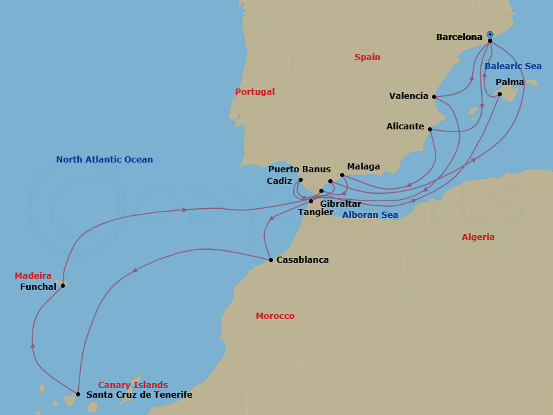 Cruise Itinerary Map