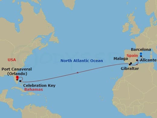 Cruise Itinerary Map