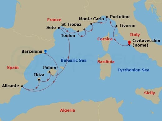 Cruise Itinerary Map