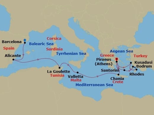 Cruise Itinerary Map