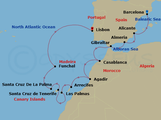 Cruise Itinerary Map