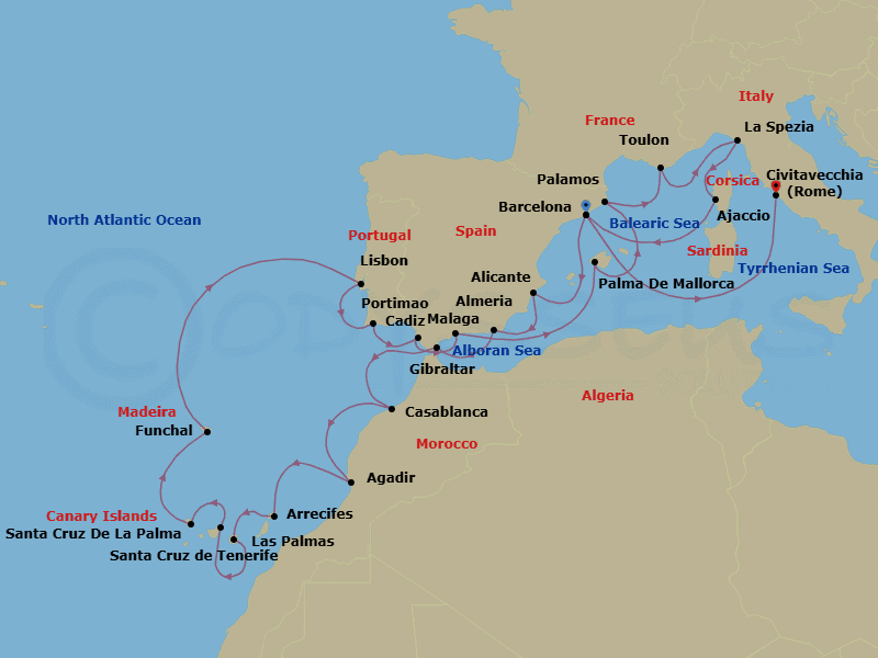 Cruise Itinerary Map