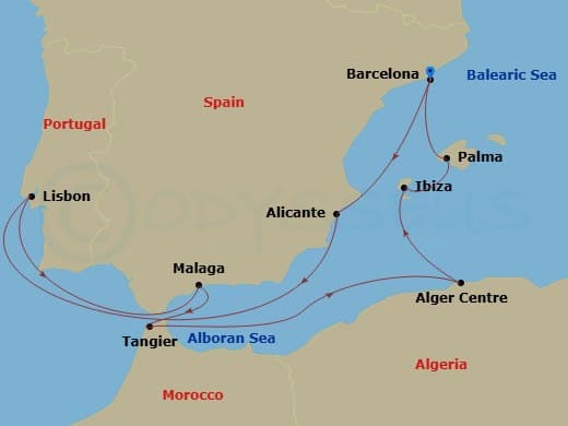 Cruise Itinerary Map