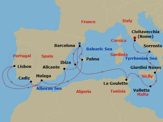 Cruise Itinerary Map