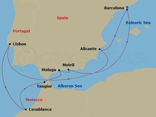 Cruise Itinerary Map